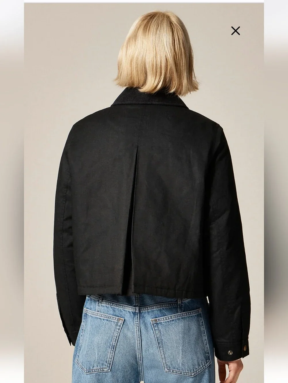 J.Crew Women’s Cropped Barn Jacket™ in ripstop cotton Sz XL $228 Cream - Picture 7 of 11